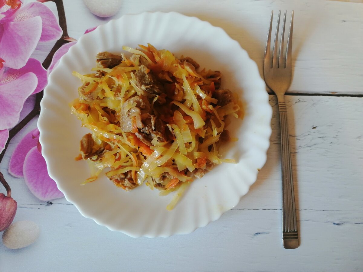 Свинина с капустой. "Для меня по-новому". Подробный рецепт