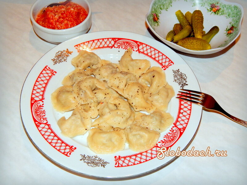 Пельмени: мясо с фасолью