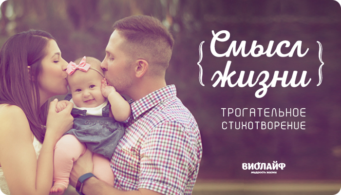 Трогательное стихотворение «Смысл жизни» Трогательное стихотворение «Смысл жизни»